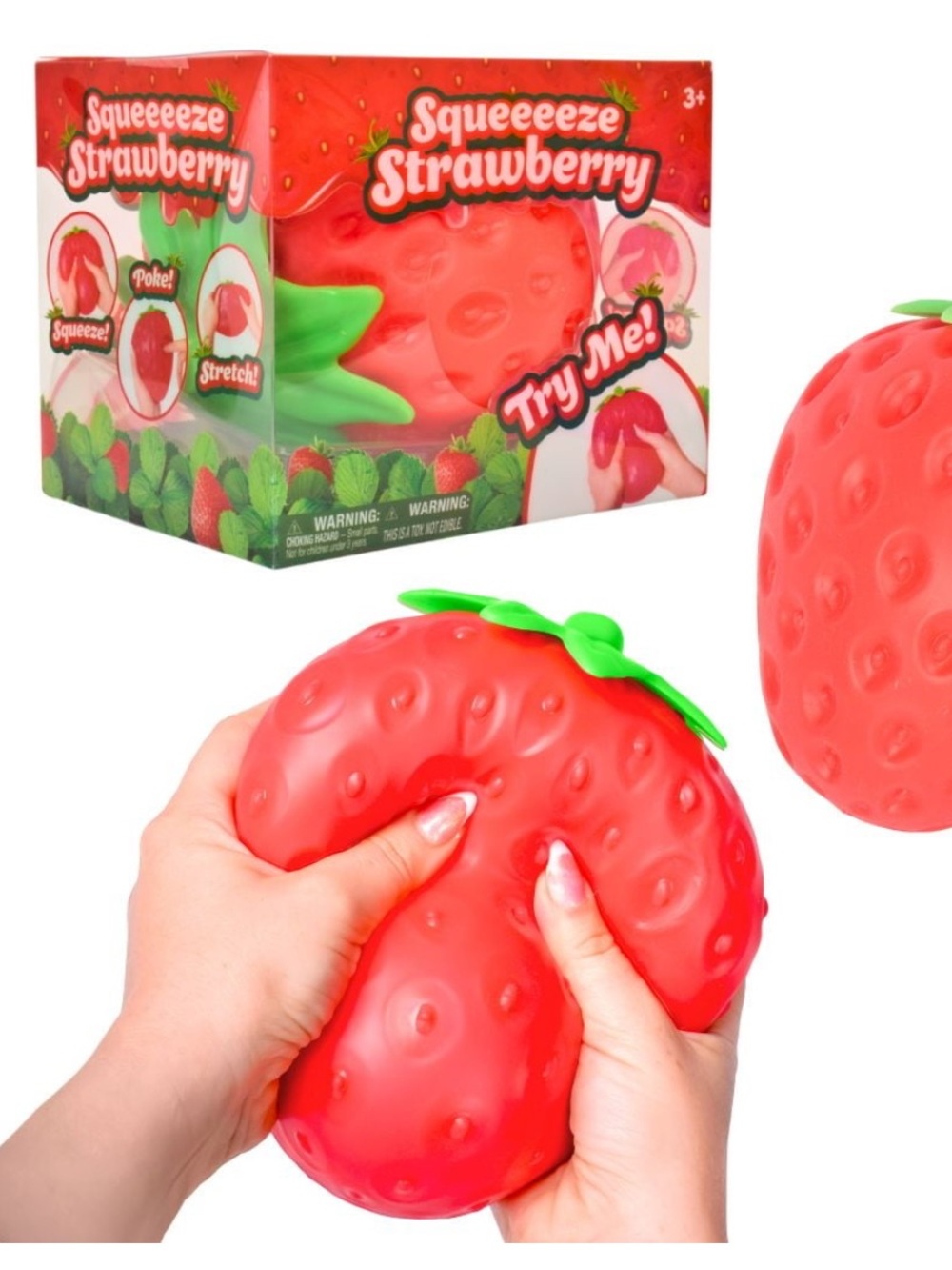 Plush Sensory Toy - Red with Green Top